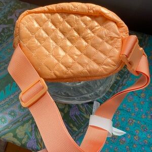 Quilted Orange Crossbody Bag